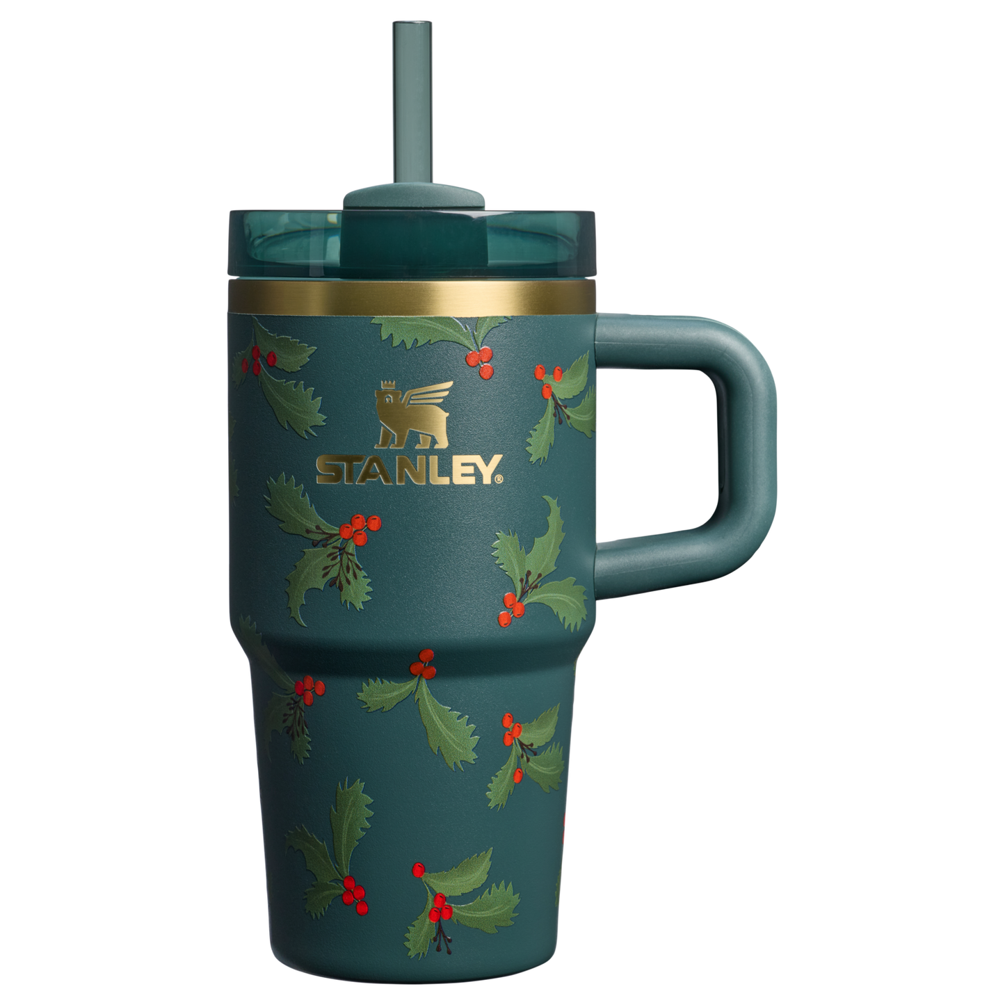 Splash-Resistant FlowState The Cheers & Cheer Quencher H2.O Flowstate Tumbler D192J - FlowState 3-Position Lid Insulated Travel Mug - Holiday Botanical