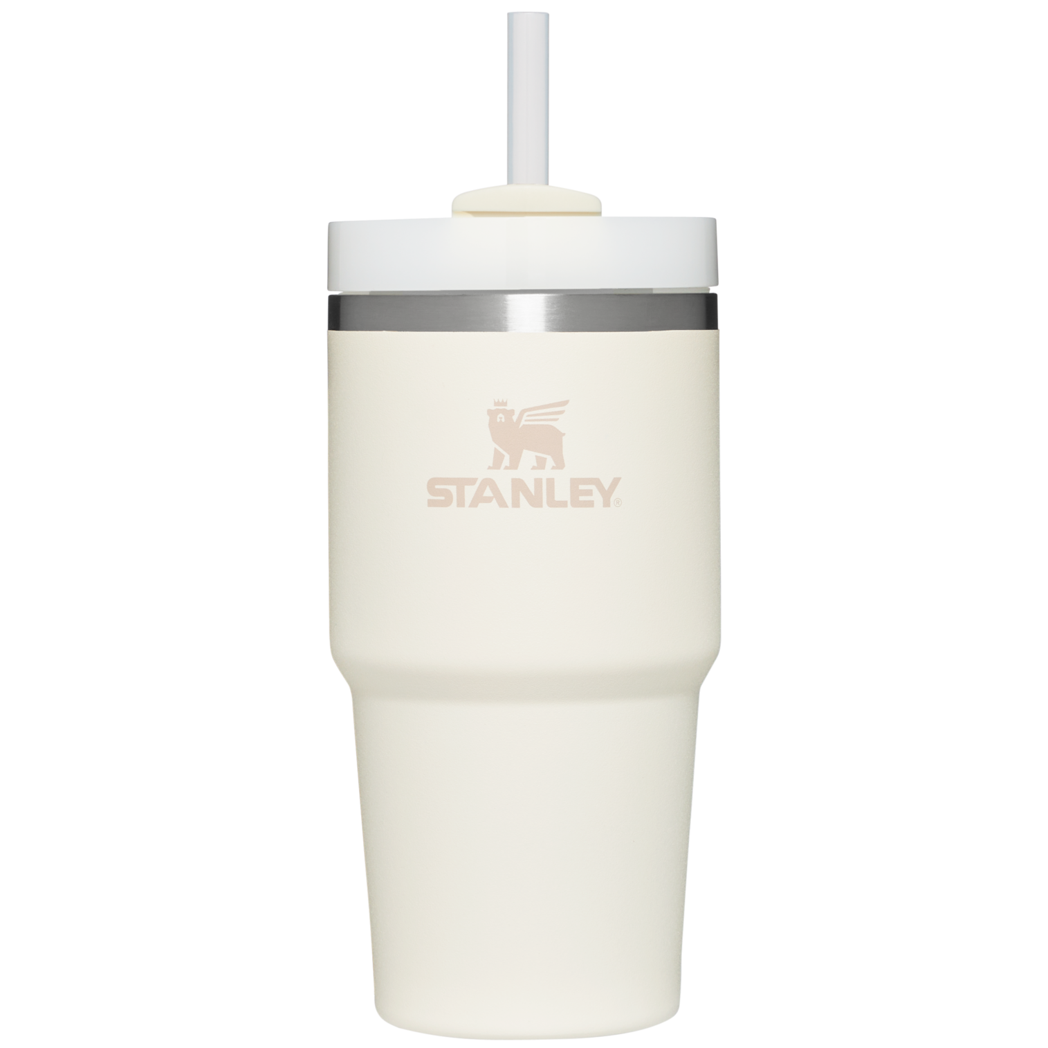 Double-Wall Vacuum The Quencher H2.0 Flowstate Tumbler D030T - Double-Wall Vacuum Insulated Travel Tumbler with Straw - Cream