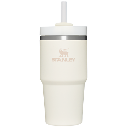 Double-Wall Vacuum The Quencher H2.0 Flowstate Tumbler D030T - Double-Wall Vacuum Insulated Travel Tumbler with Straw - Cream