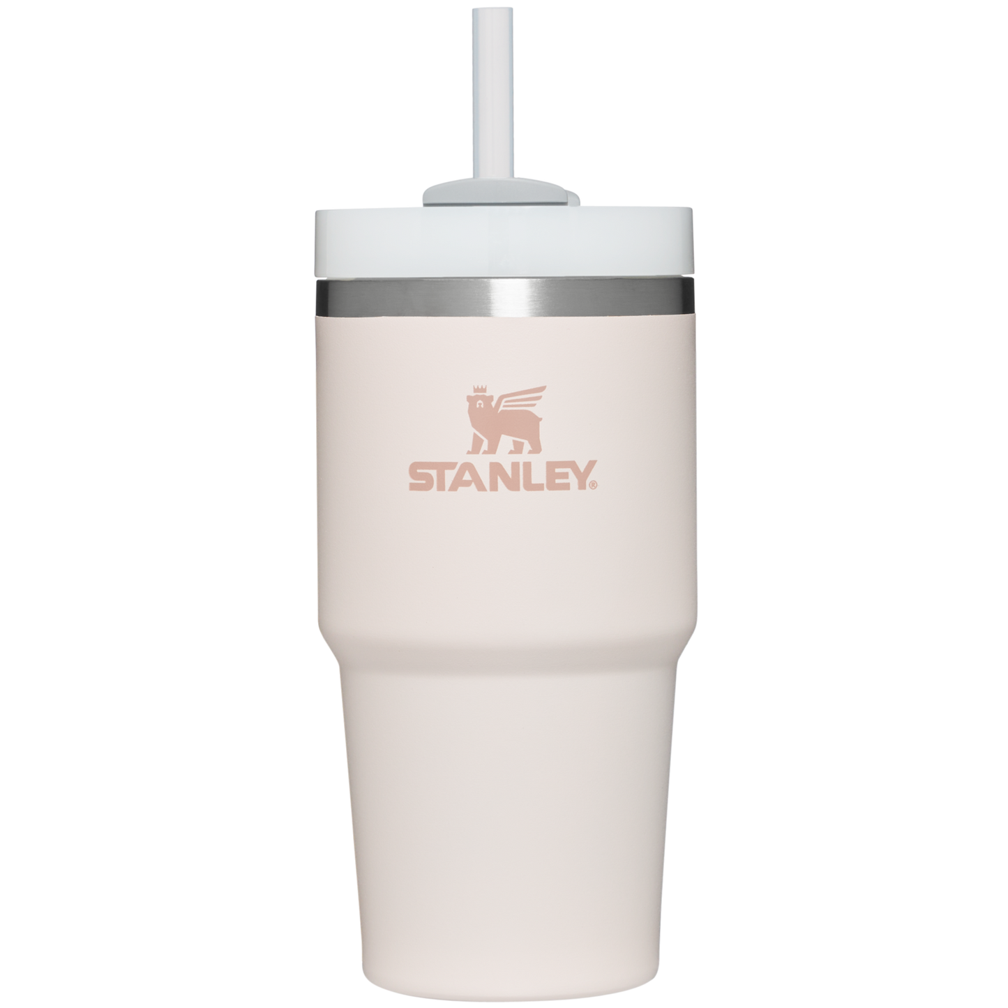 Double-Wall Vacuum The Quencher H2.0 Flowstate Tumbler D030T - Double-Wall Vacuum Insulated Travel Tumbler with Straw - Rose Quartz