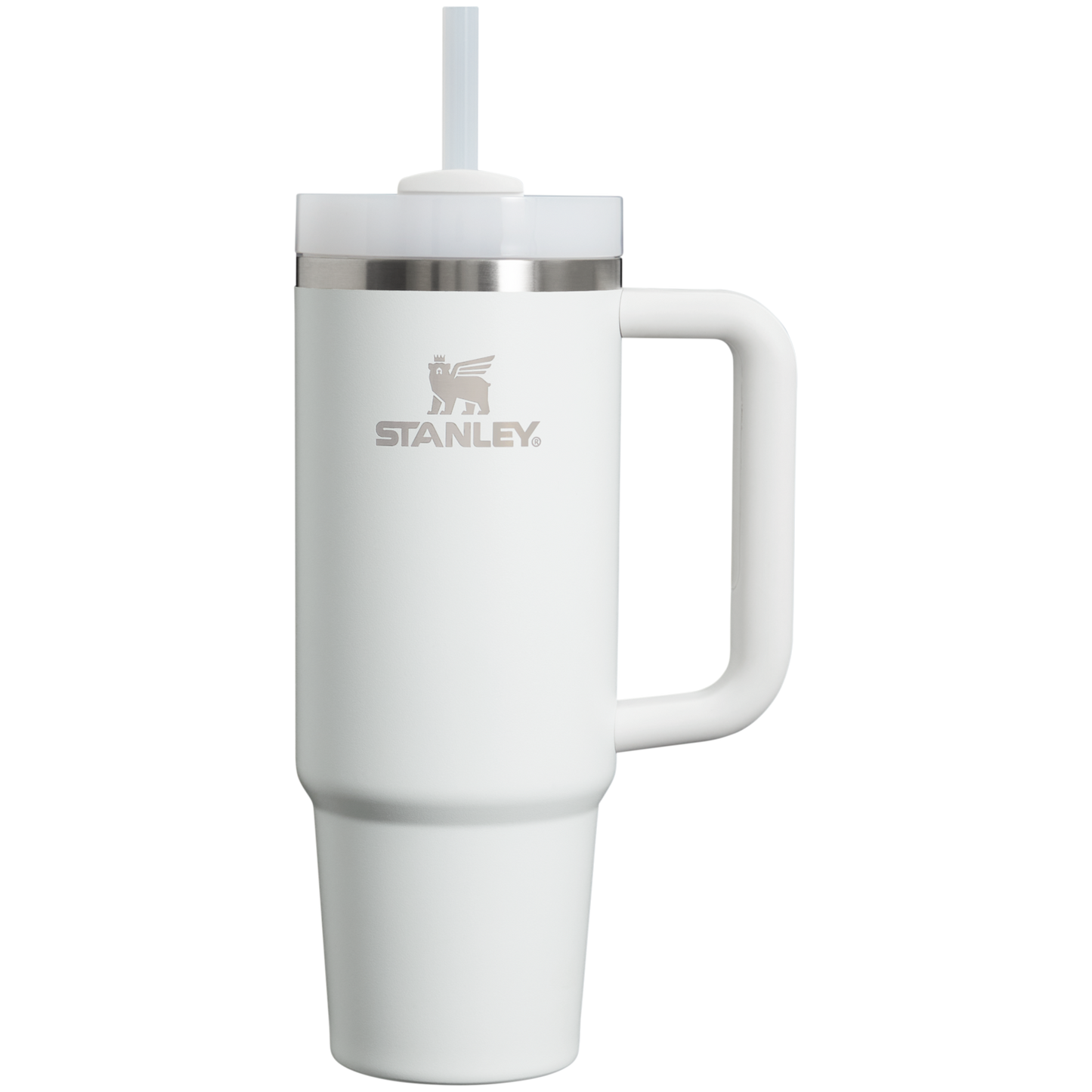 Splash-Resistant FlowState The Quencher H2.0 Flowstate Tumbler D051L - Double-Wall Vacuum Insulated Travel Tumbler with Straw - Frost
