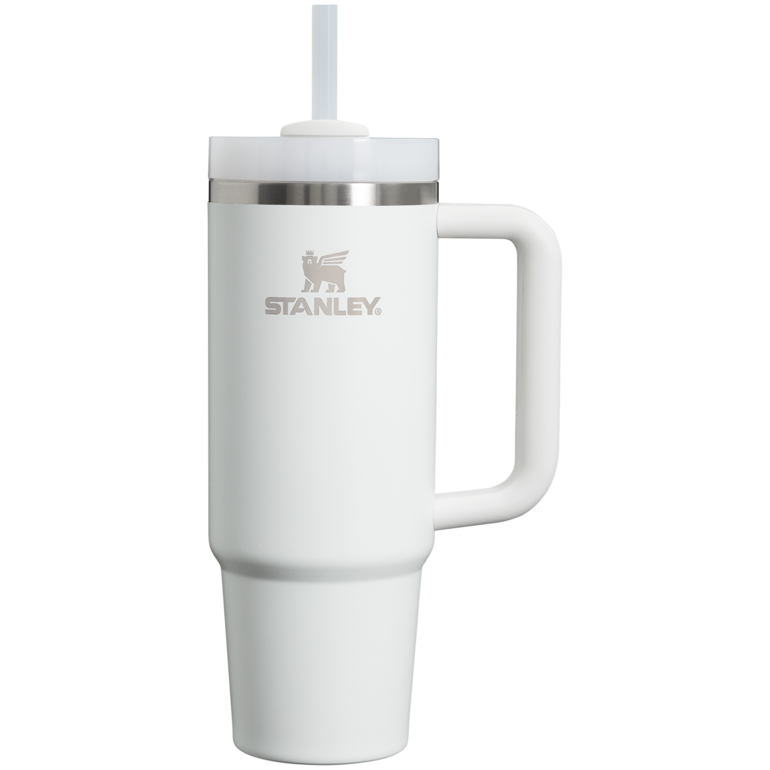 Splash-Resistant FlowState The Quencher H2.0 Flowstate Tumbler D051L - Double-Wall Vacuum Insulated Travel Tumbler with Straw - Frost