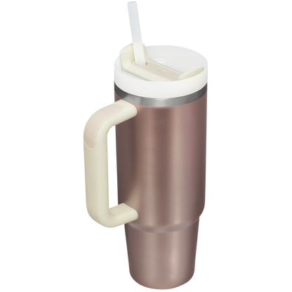 Splash-Resistant FlowState The Quencher H2.0 Flowstate Tumbler D051L - Double-Wall Vacuum Insulated Travel Tumbler with Straw Detail