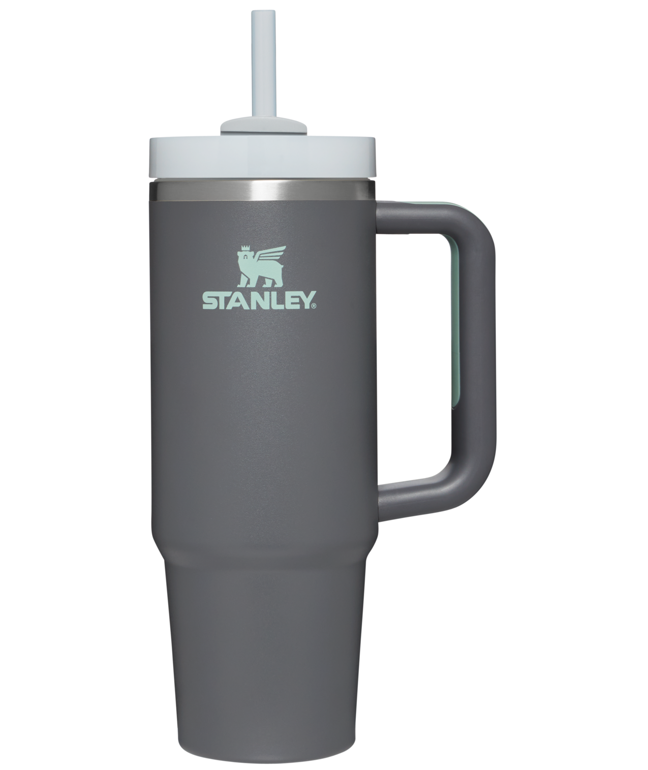 Splash-Resistant FlowState The Quencher H2.0 Flowstate Tumbler | Stanley Create D331C - Double-Wall Vacuum Insulated Travel Tumbler with Straw Detail