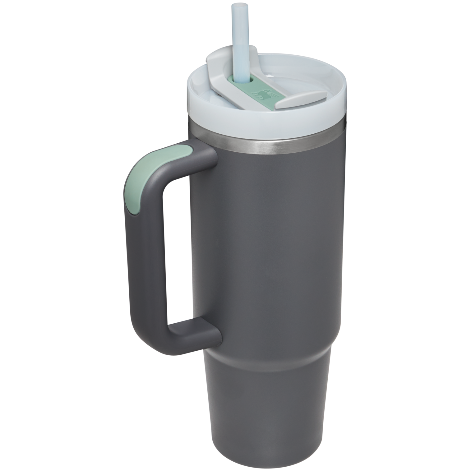Splash-Resistant FlowState The Quencher H2.0 Flowstate Tumbler | Stanley Create D331C - Double-Wall Vacuum Insulated Travel Tumbler with Straw Detail