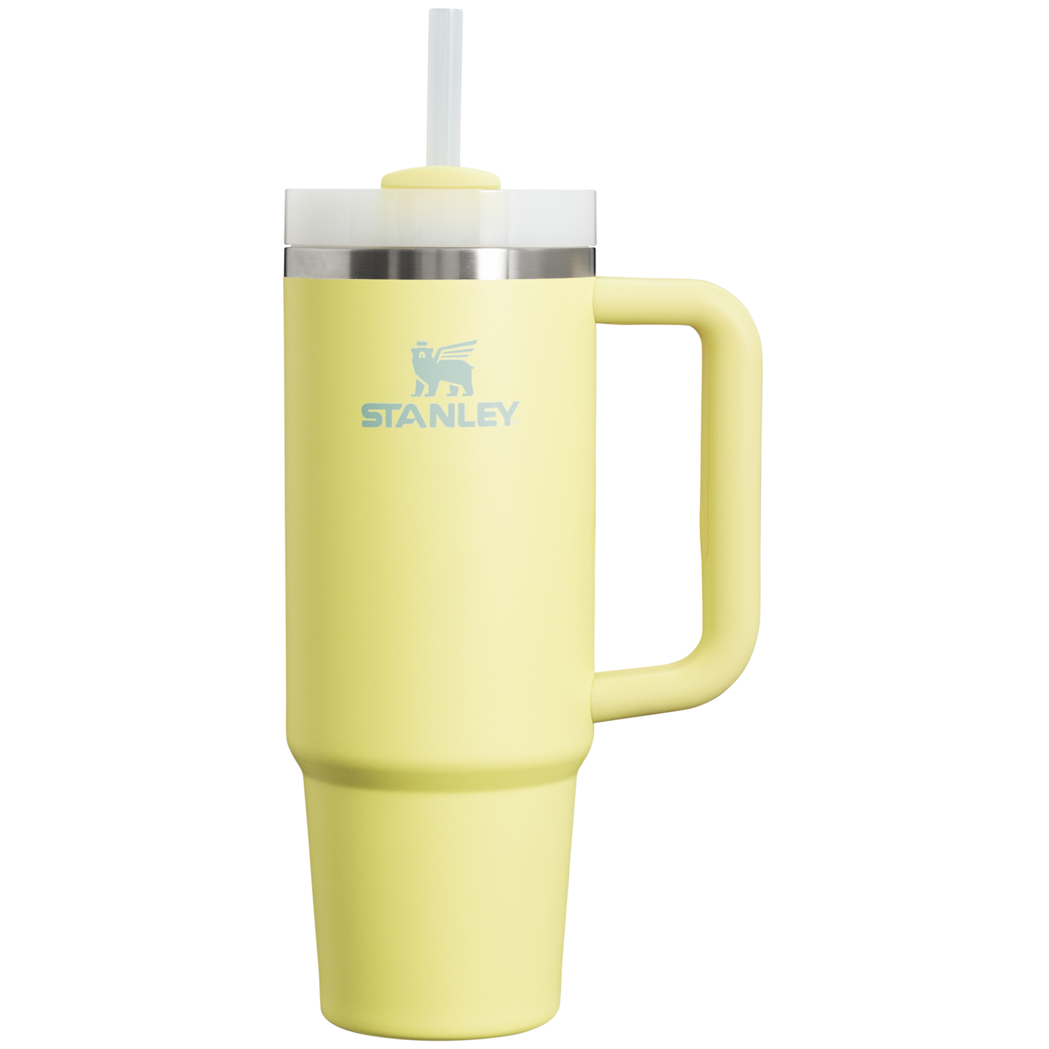 Splash-Resistant FlowState The Quencher H2.0 Flowstate Tumbler | Stanley Create D331C - Double-Wall Vacuum Insulated Travel Tumbler with Straw Detail