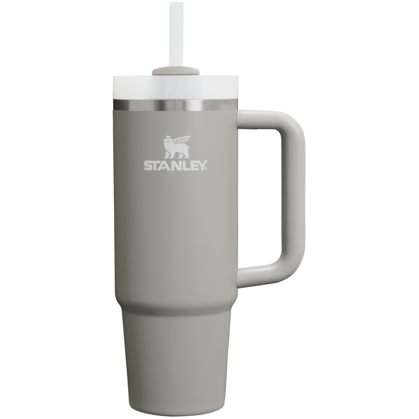 Splash-Resistant FlowState The Quencher H2.0 Flowstate Tumbler D051L - Double-Wall Vacuum Insulated Travel Tumbler with Straw - Ash