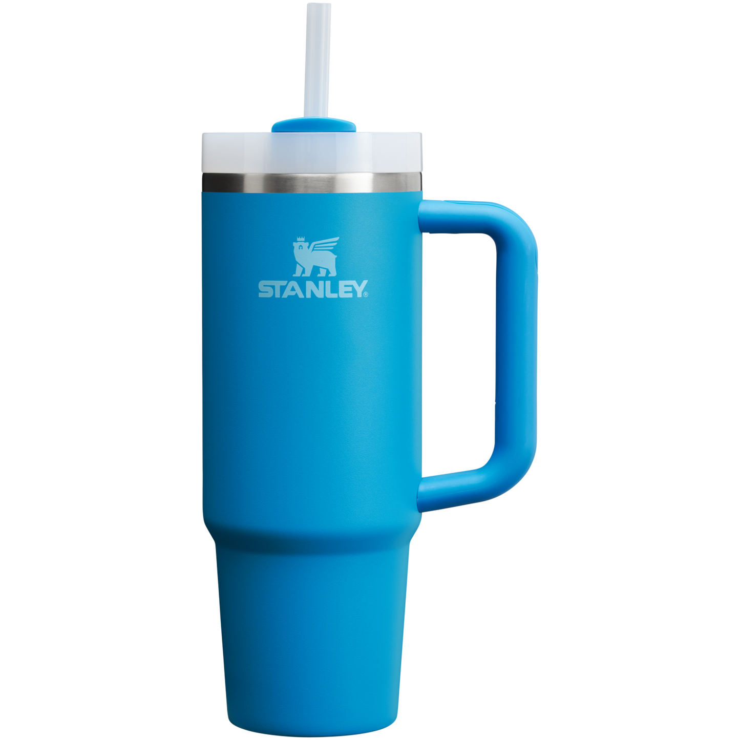Splash-Resistant FlowState The Quencher H2.0 Flowstate Tumbler | Stanley Create D331C - Double-Wall Vacuum Insulated Travel Tumbler with Straw Detail