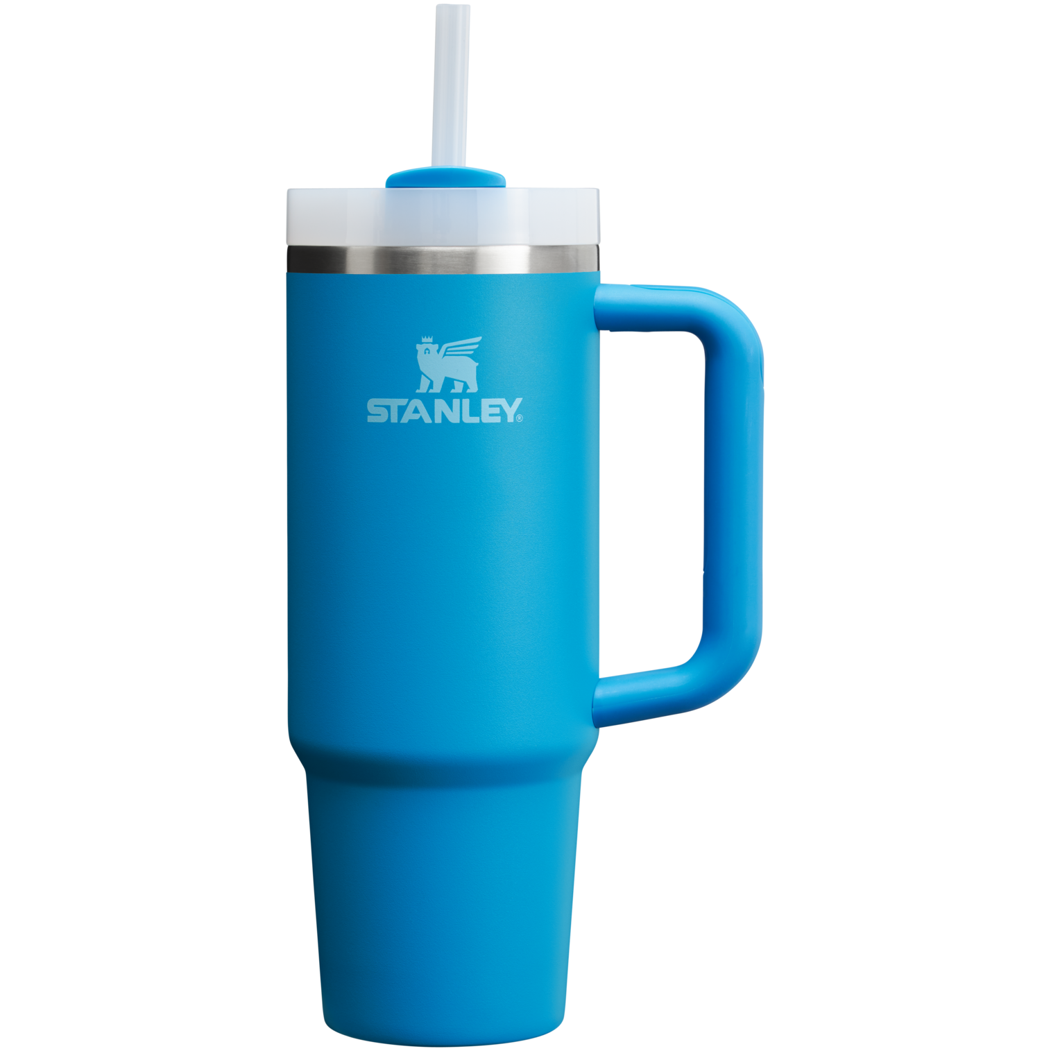 Splash-Resistant FlowState The Quencher H2.0 Flowstate Tumbler | Stanley Create D331C - Double-Wall Vacuum Insulated Travel Tumbler with Straw Detail