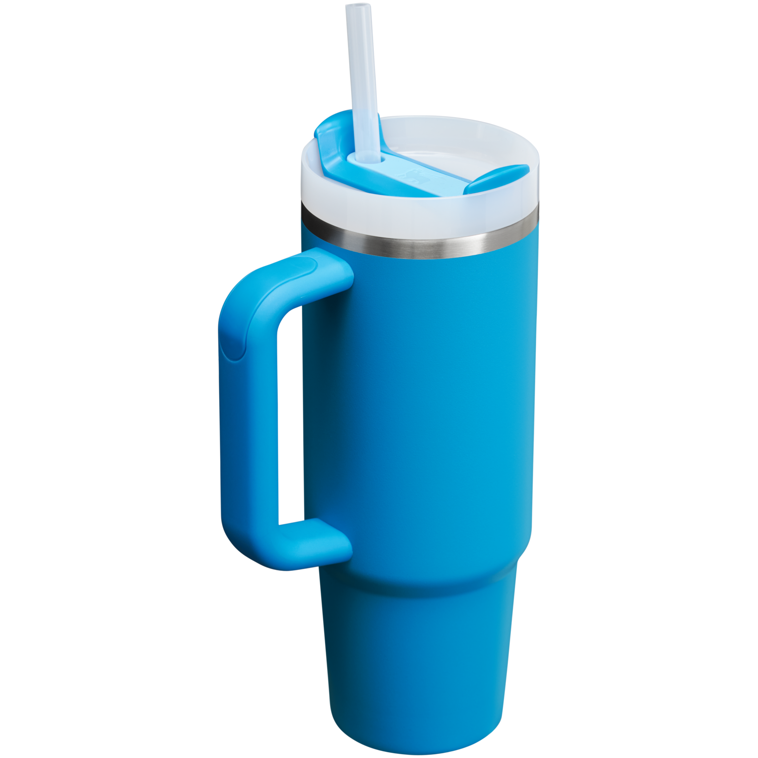 Splash-Resistant FlowState The Quencher H2.0 Flowstate Tumbler | Stanley Create D331C - Double-Wall Vacuum Insulated Travel Tumbler with Straw Detail