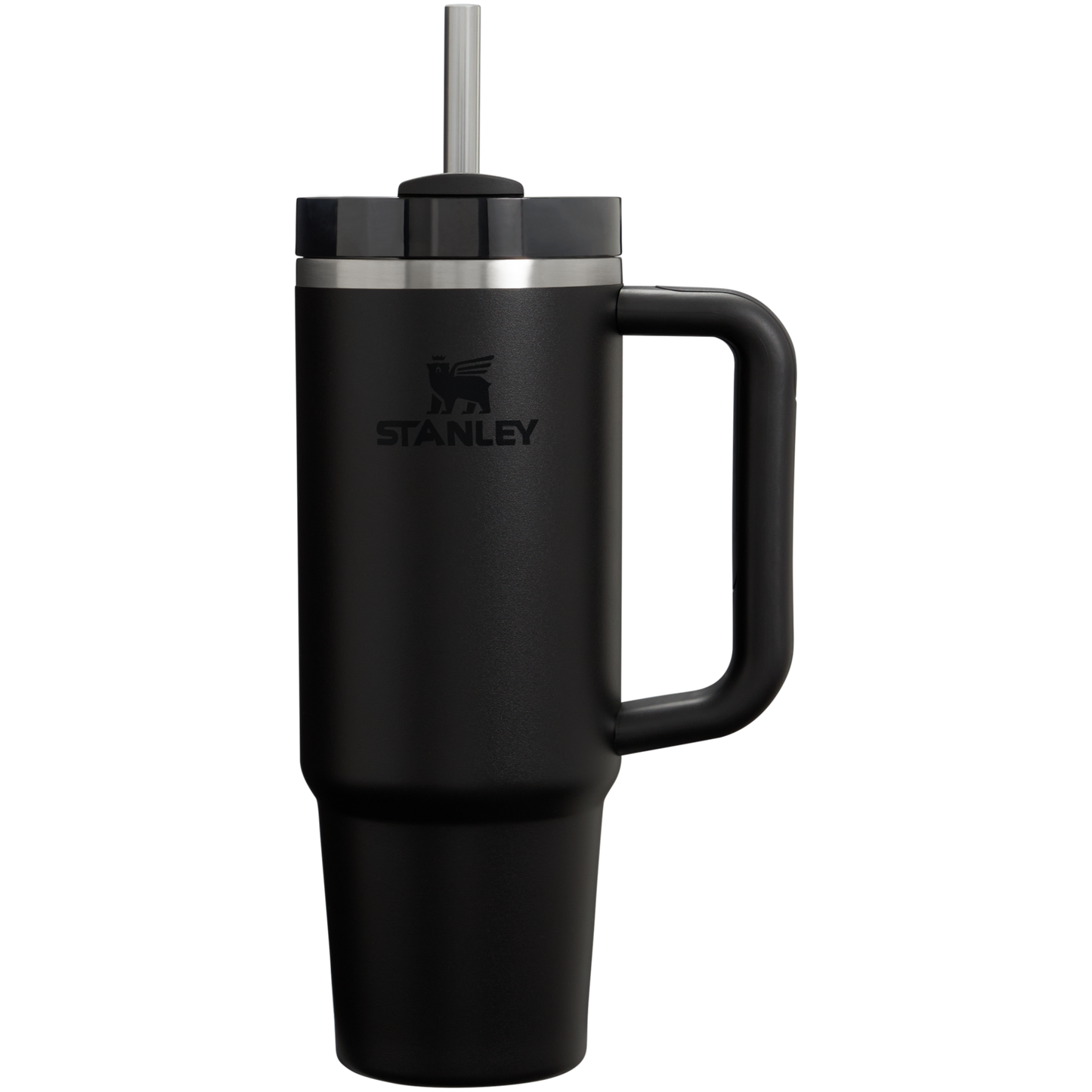 Splash-Resistant FlowState The Quencher H2.0 Flowstate Tumbler D051L - Double-Wall Vacuum Insulated Travel Tumbler with Straw - Black 2.0