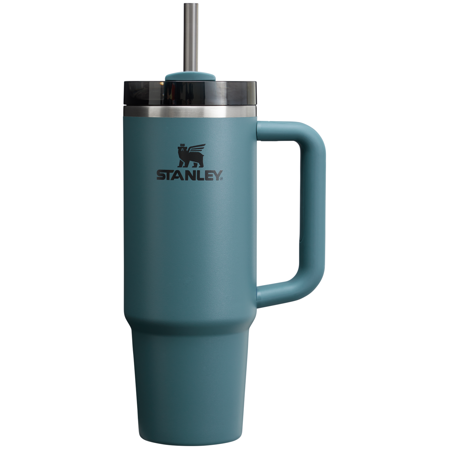 Splash-Resistant FlowState The Quencher H2.0 Flowstate Tumbler | Stanley Create D331C - Double-Wall Vacuum Insulated Travel Tumbler with Straw Detail