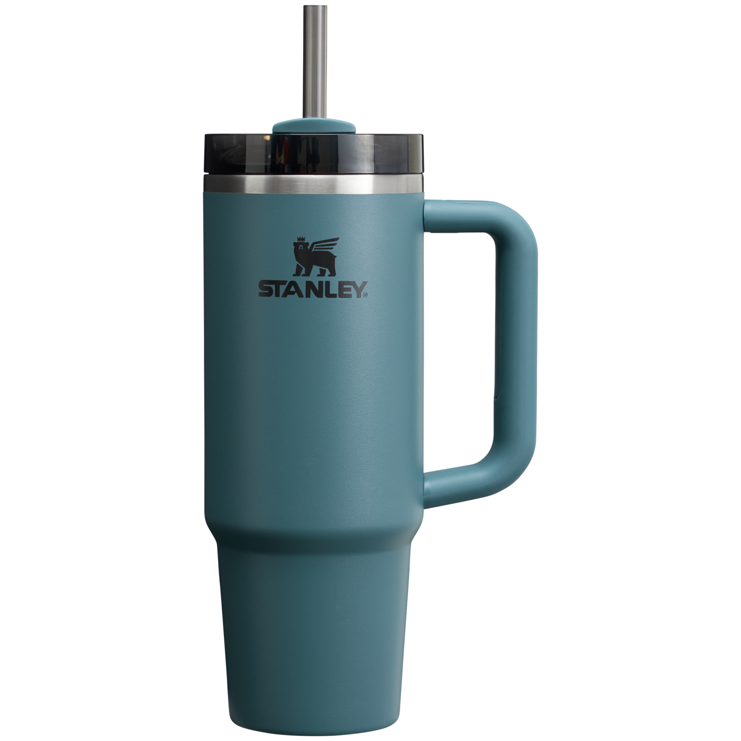 Splash-Resistant FlowState The Quencher H2.0 Flowstate Tumbler | Stanley Create D331C - Double-Wall Vacuum Insulated Travel Tumbler with Straw Detail