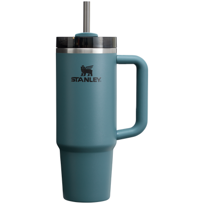 Splash-Resistant FlowState The Quencher H2.0 Flowstate Tumbler | Stanley Create D331C - Double-Wall Vacuum Insulated Travel Tumbler with Straw Detail
