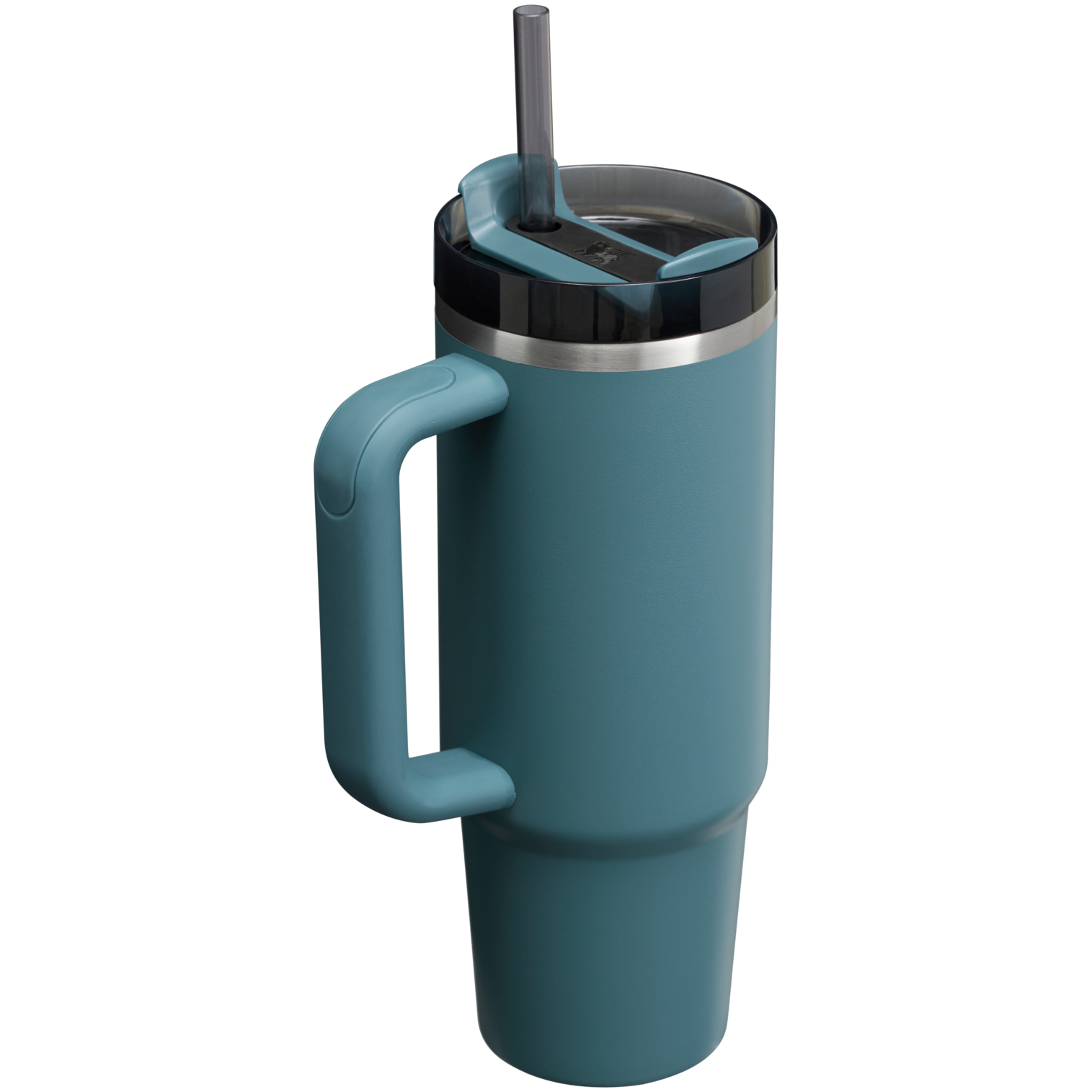 Splash-Resistant FlowState The Quencher H2.0 Flowstate Tumbler | Stanley Create D331C - Double-Wall Vacuum Insulated Travel Tumbler with Straw Detail