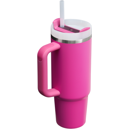 Splash-Resistant FlowState The Quencher H2.0 Flowstate Tumbler D051L - Double-Wall Vacuum Insulated Travel Tumbler with Straw Detail