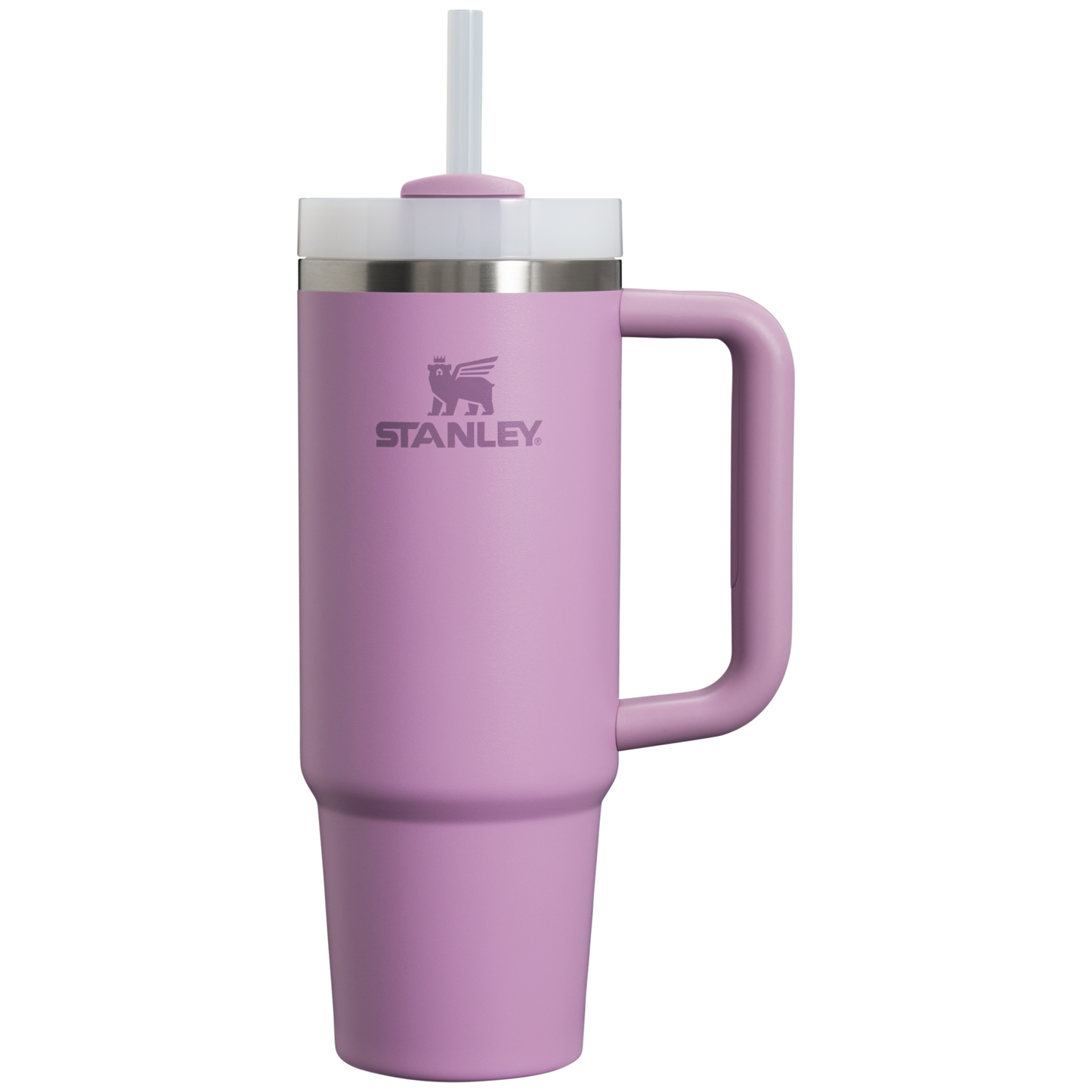 Splash-Resistant FlowState The Quencher H2.0 Flowstate Tumbler | Stanley Create D331C - Double-Wall Vacuum Insulated Travel Tumbler with Straw Detail
