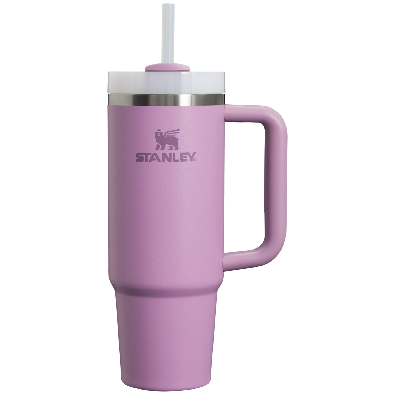 Splash-Resistant FlowState The Quencher H2.0 Flowstate Tumbler | Stanley Create D331C - Double-Wall Vacuum Insulated Travel Tumbler with Straw Detail