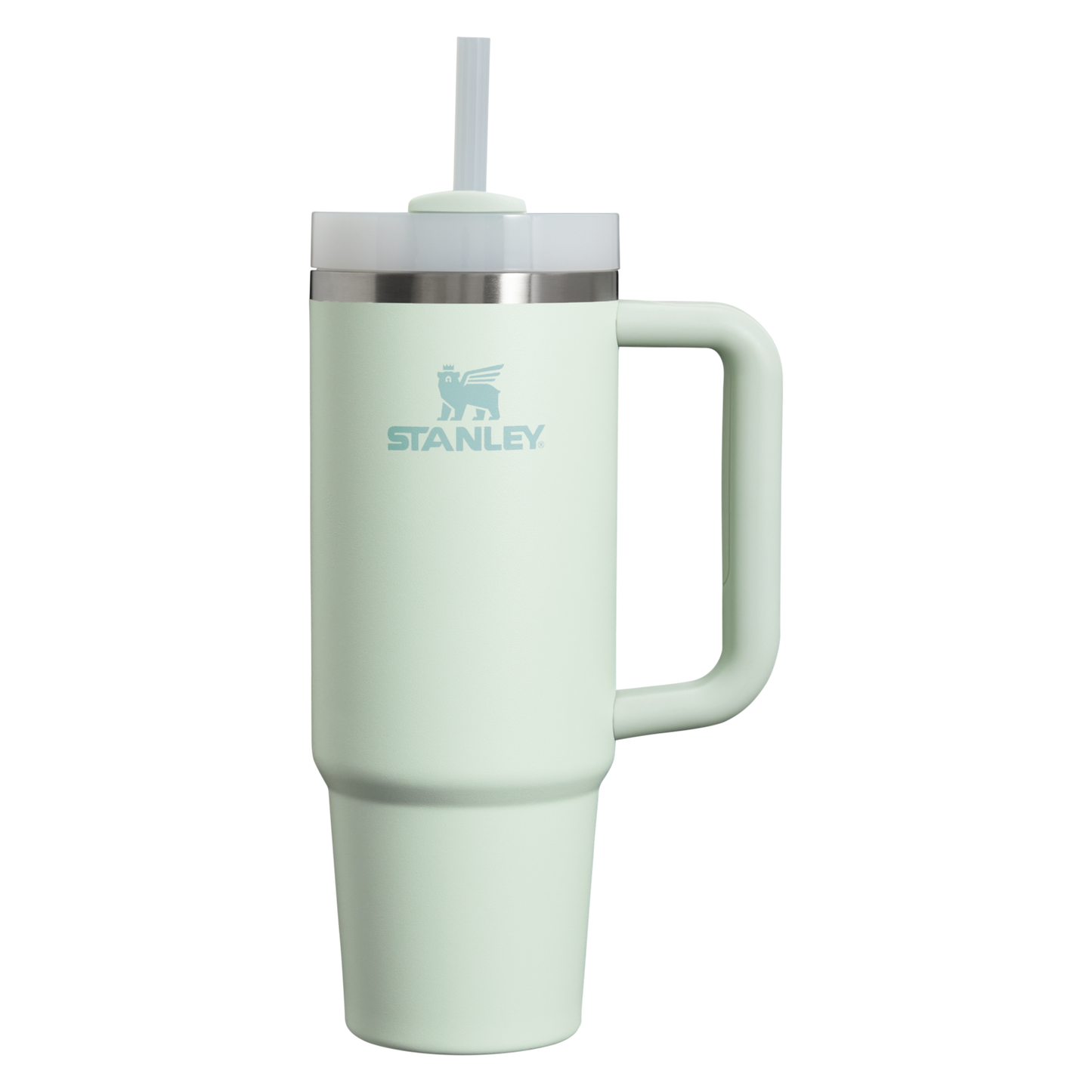 Splash-Resistant FlowState The Quencher H2.0 Flowstate Tumbler | Stanley Create D331C - Double-Wall Vacuum Insulated Travel Tumbler with Straw Detail