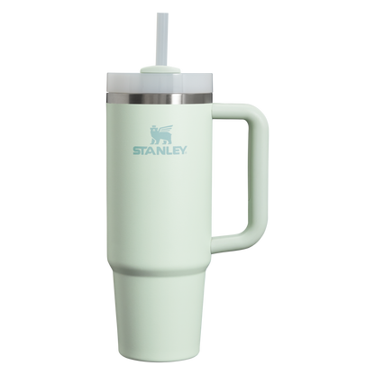 Splash-Resistant FlowState The Quencher H2.0 Flowstate Tumbler | Stanley Create D331C - Double-Wall Vacuum Insulated Travel Tumbler with Straw Detail