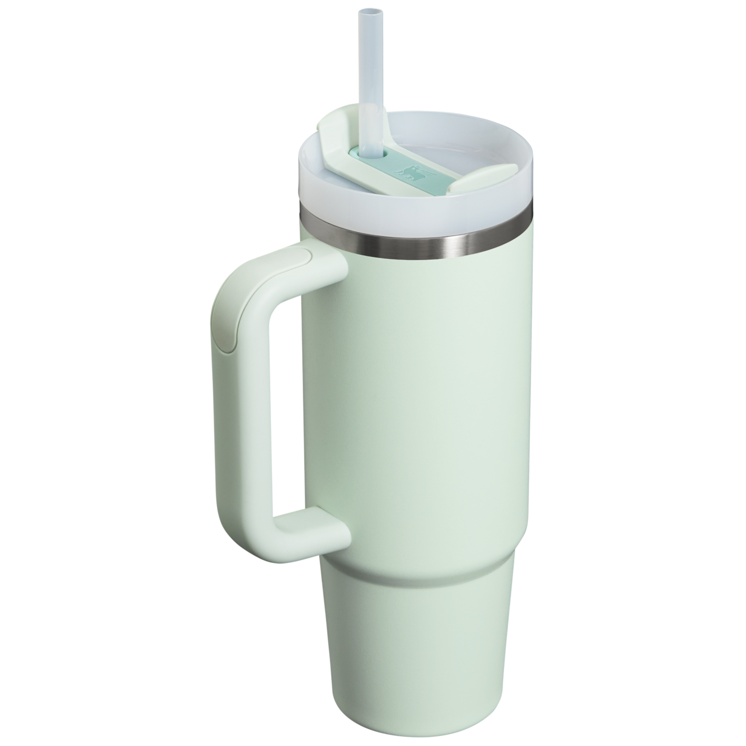 Splash-Resistant FlowState The Quencher H2.0 Flowstate Tumbler | Stanley Create D331C - Double-Wall Vacuum Insulated Travel Tumbler with Straw Detail