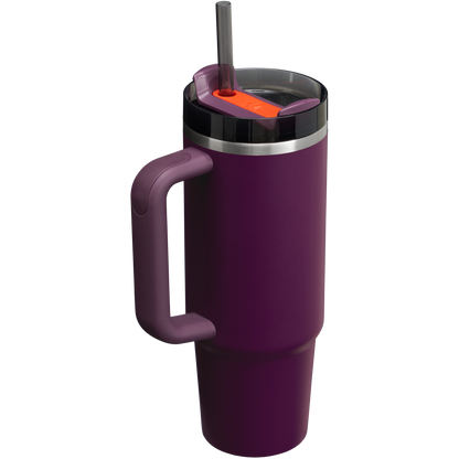 Splash-Resistant FlowState The Quencher H2.0 Flowstate Tumbler D051L - Double-Wall Vacuum Insulated Travel Tumbler with Straw Detail