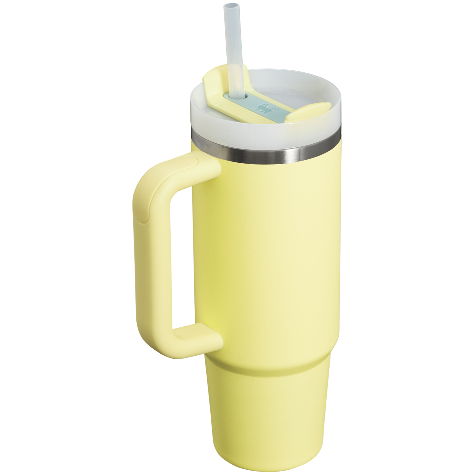 Splash-Resistant FlowState The Quencher H2.0 Flowstate Tumbler | Stanley Create D331C - Double-Wall Vacuum Insulated Travel Tumbler with Straw Detail