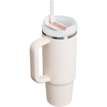 Splash-Resistant FlowState The Quencher H2.0 Flowstate Tumbler D051L - Double-Wall Vacuum Insulated Travel Tumbler with Straw Detail