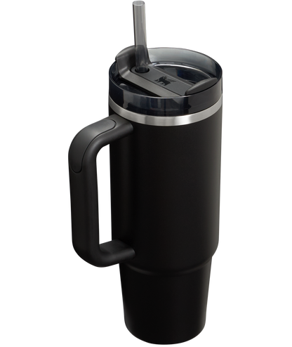 Splash-Resistant FlowState The Quencher H2.0 Flowstate Tumbler | Stanley Create D331C - Double-Wall Vacuum Insulated Travel Tumbler with Straw Detail