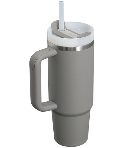 Splash-Resistant FlowState The Quencher H2.0 Flowstate Tumbler | Stanley Create D331C - Double-Wall Vacuum Insulated Travel Tumbler with Straw Detail