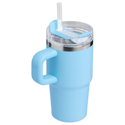 Splash-Resistant FlowState The Quencher H2.O Flowstate Tumbler | Stanley Create D274S - Double-Wall Vacuum Insulated Travel Tumbler with Straw Detail