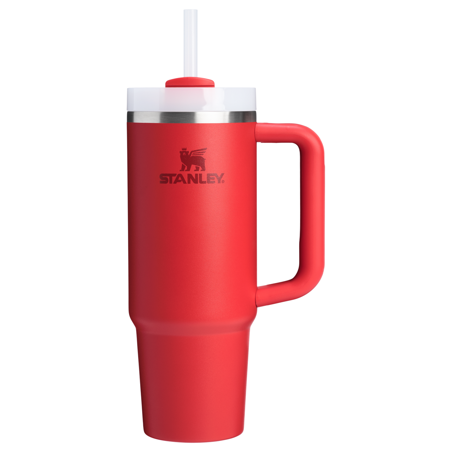Splash-Resistant FlowState The Quencher H2.0 Flowstate Tumbler D051L - Double-Wall Vacuum Insulated Travel Tumbler with Straw - Chili Red