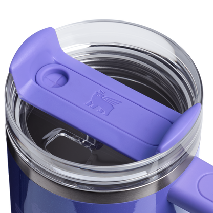 Splash-Resistant FlowState The Quencher H2.O Flowstate Tumbler | Stanley Create D274S - Double-Wall Vacuum Insulated Travel Tumbler with Straw Detail