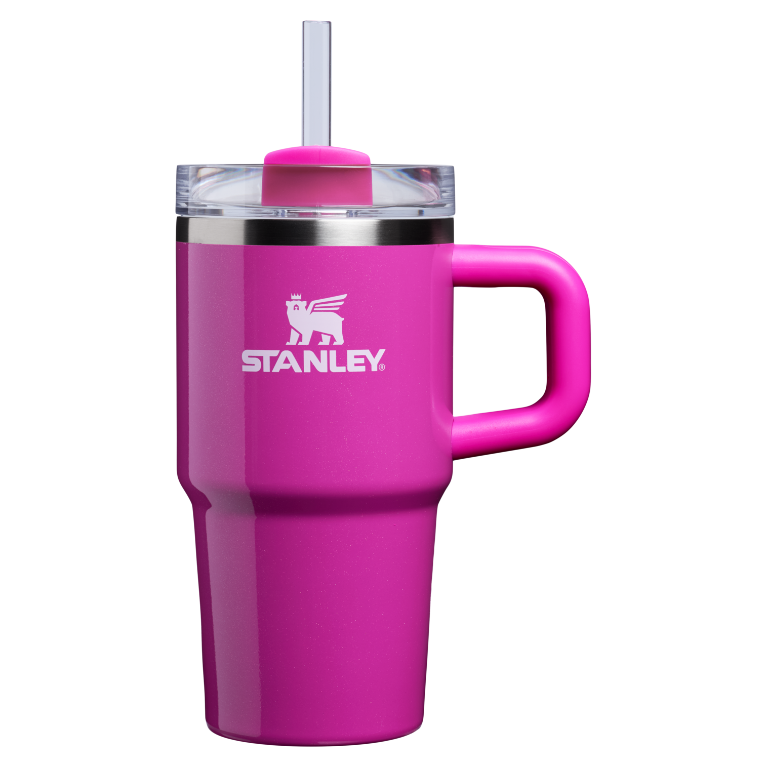 Double-Wall Vacuum The Quencher H2.O Flowstate Tumbler with Handle | Stanley Create D309N - Double-Wall Vacuum Insulated Travel Tumbler with Straw Detail