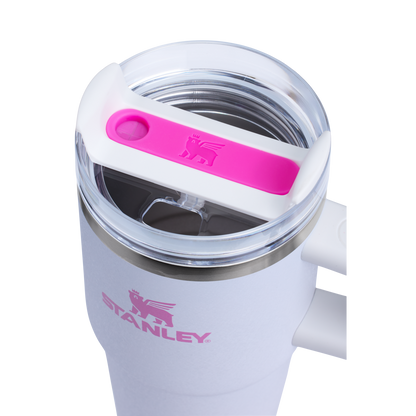 Double-Wall Vacuum The Quencher H2.O Flowstate Tumbler with Handle | Stanley Create D309N - Double-Wall Vacuum Insulated Travel Tumbler with Straw Detail