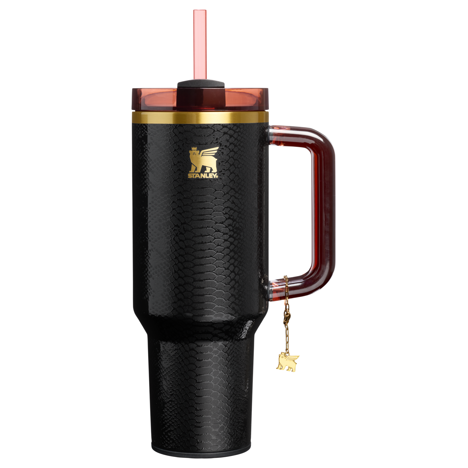 Large Capacity The Quencher Luxe H2.0 Flowstate Tumbler D170A - Premium Stainless Steel Straw Cup for All-Day Hydration - Black Snakeskin