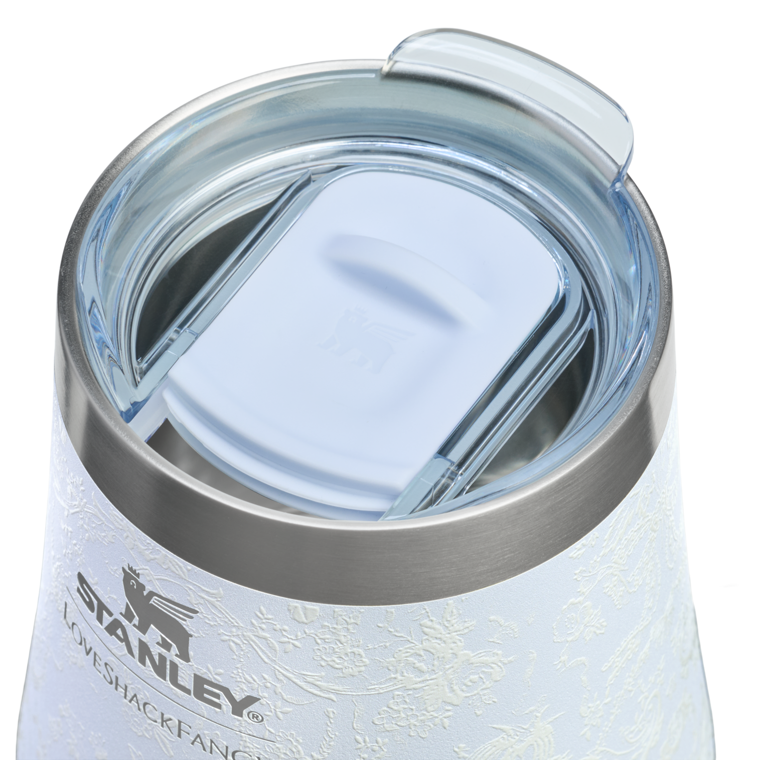 Vacuum Insulated Wine Stanley 1913 x LoveShackFancy Holiday Reserve Wine Tumbler D204X - Shatterproof Flavor-Preserving Cocktail Tumbler with Lid Detail