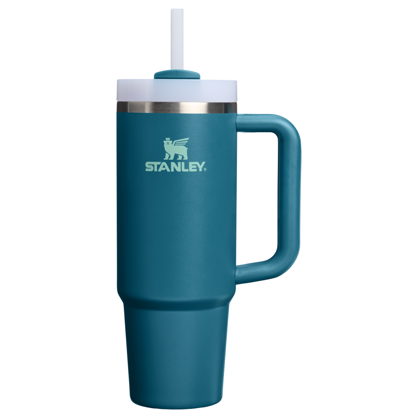 Splash-Resistant FlowState The Quencher H2.0 Flowstate Tumbler D051L - Double-Wall Vacuum Insulated Travel Tumbler with Straw - Coastal Teal