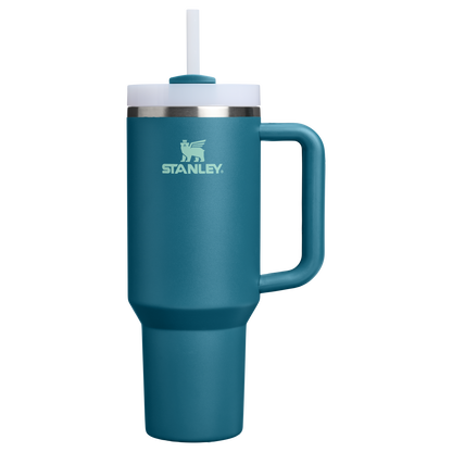 Large Capacity The Quencher H2.0 Flowstate Tumbler D050X - Double-Wall Vacuum Insulated Travel Tumbler with Straw - Coastal Teal