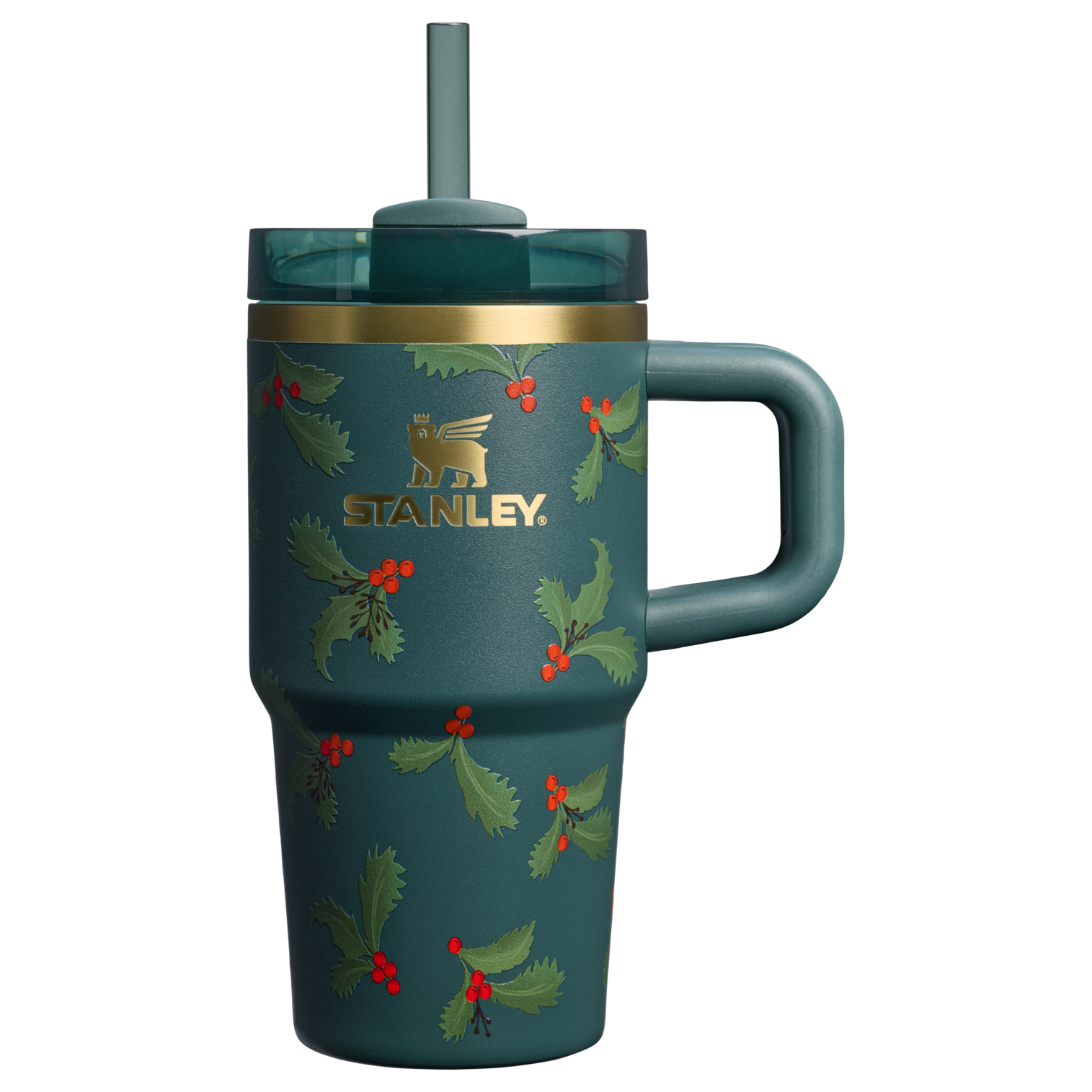 Splash-Resistant FlowState The Cheers & Cheer Quencher H2.O Flowstate Tumbler D192J - FlowState 3-Position Lid Insulated Travel Mug - Holiday Botanical