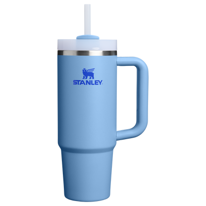 Splash-Resistant FlowState The Quencher H2.0 Flowstate Tumbler D051L - Double-Wall Vacuum Insulated Travel Tumbler with Straw - Blue Sky