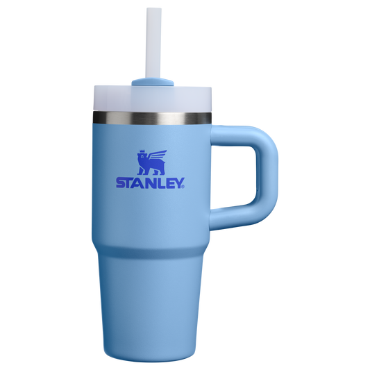Splash-Resistant FlowState The Quencher H2.O Flowstate Tumbler | Stanley Create D291F - Double-Wall Vacuum Insulated Travel Tumbler with Straw - Blue Sky
