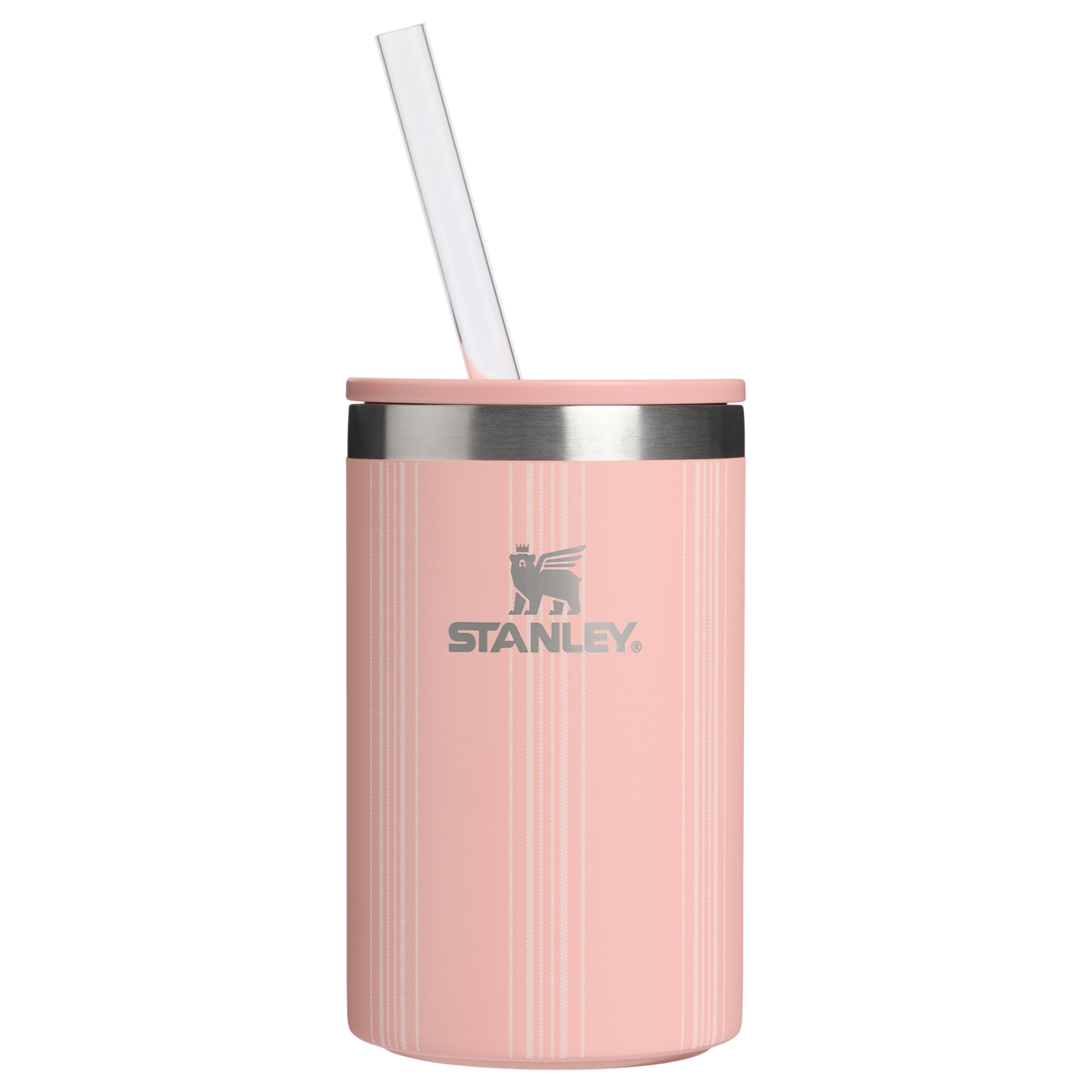 Portable Mini The Everyday Can Cooler Cup D353P - Compact All-Weather Soft-Sided Cooler Backpack - Peach Rose Picnic Stripe