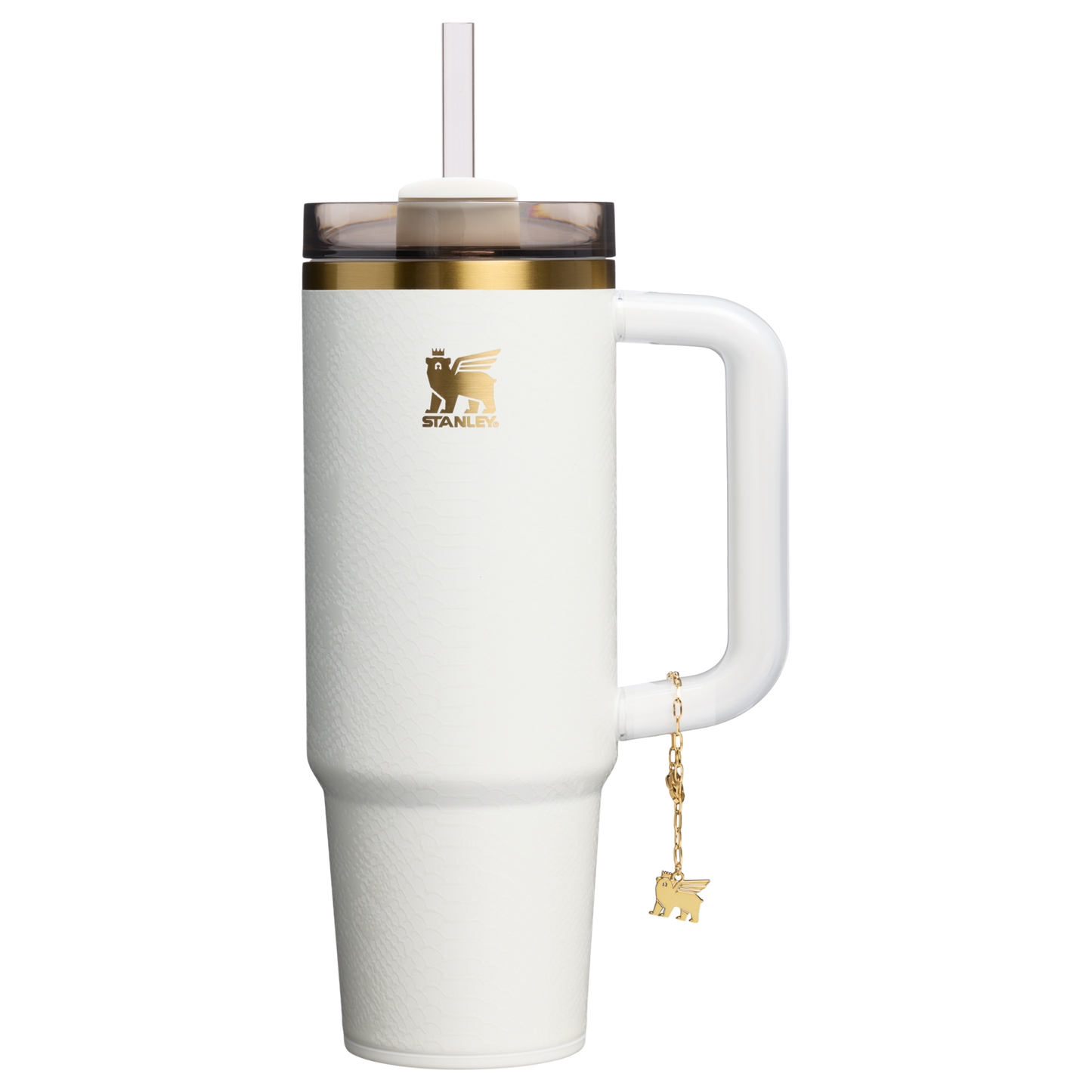 Car-Cup Friendly The Quencher Luxe H2.0 Flowstate Tumbler D171F - FlowState 3-Position Lid Insulated Travel Mug - Pale Stone Snakeskin