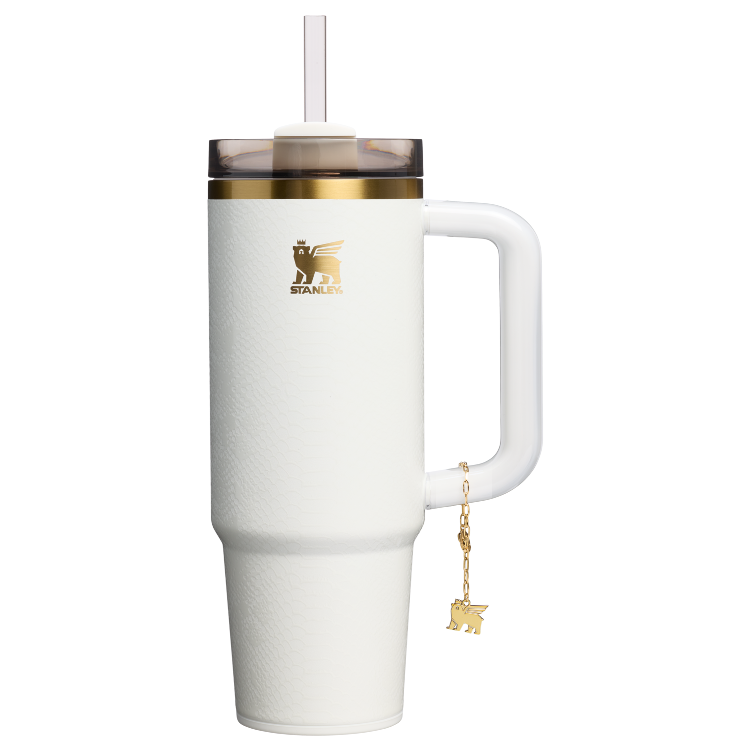 Car-Cup Friendly The Quencher Luxe H2.0 Flowstate Tumbler D171F - FlowState 3-Position Lid Insulated Travel Mug - Pale Stone Snakeskin