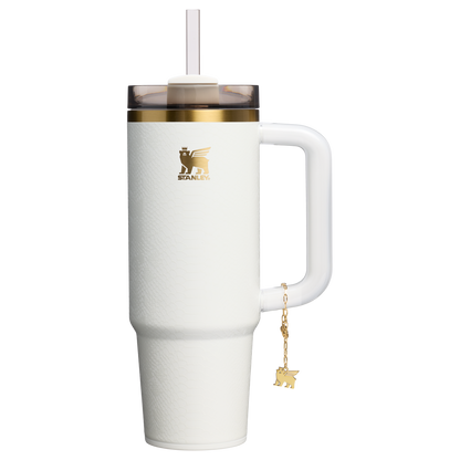 Car-Cup Friendly The Quencher Luxe H2.0 Flowstate Tumbler D171F - FlowState 3-Position Lid Insulated Travel Mug - Pale Stone Snakeskin