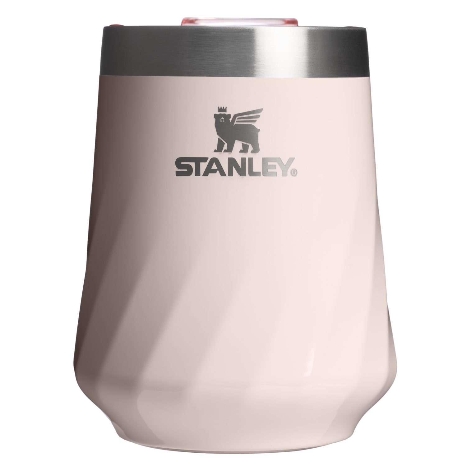 Shatterproof Luxury The Textured Reserve Wine Tumbler D141Z - Shatterproof Flavor-Preserving Cocktail Tumbler with Lid - Rose Quartz Gloss