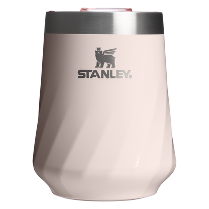 Shatterproof Luxury The Textured Reserve Wine Tumbler D141Z - Shatterproof Flavor-Preserving Cocktail Tumbler with Lid - Rose Quartz Gloss