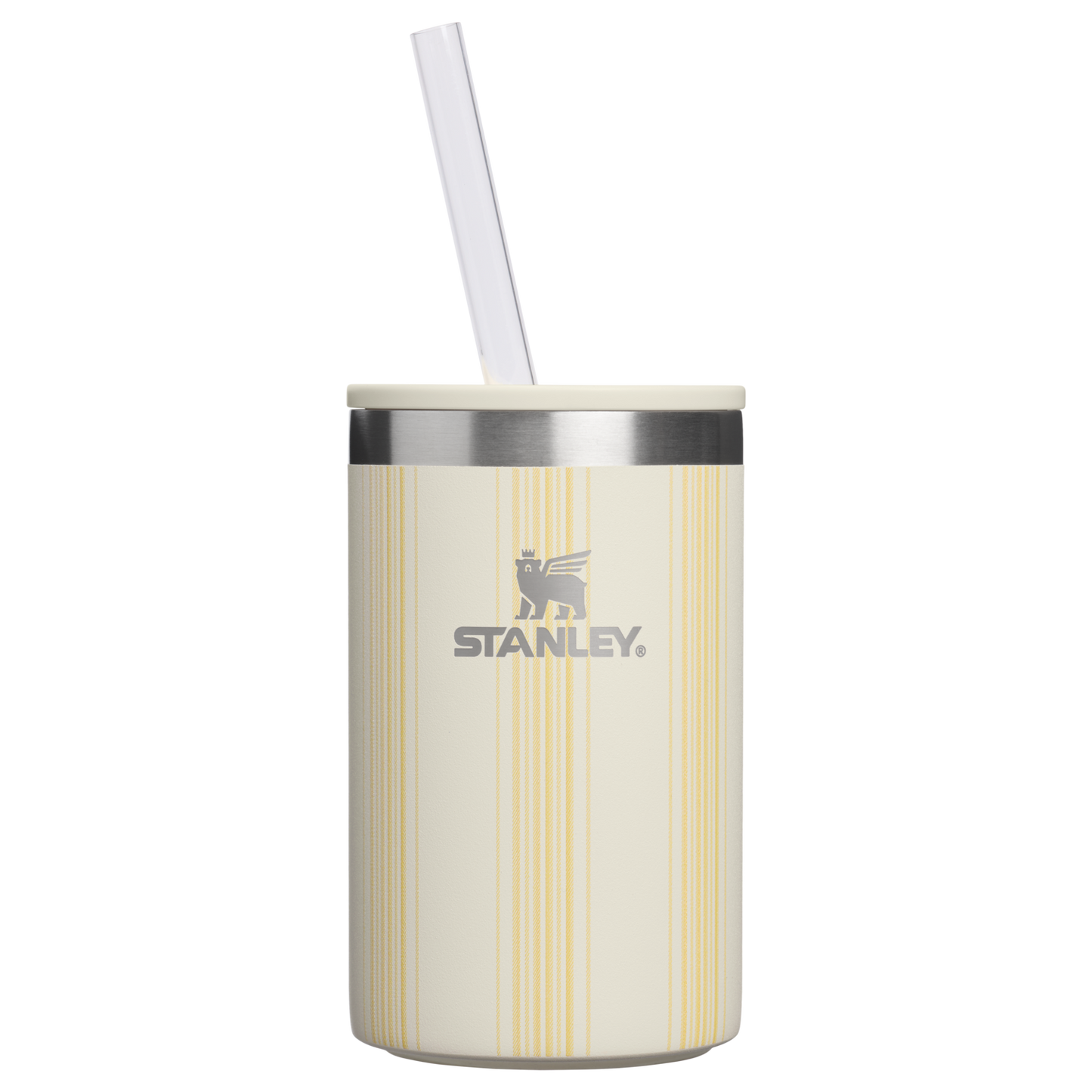 Portable Mini The Everyday Can Cooler Cup D353P - Compact All-Weather Soft-Sided Cooler Backpack - Cream Picnic Stripe