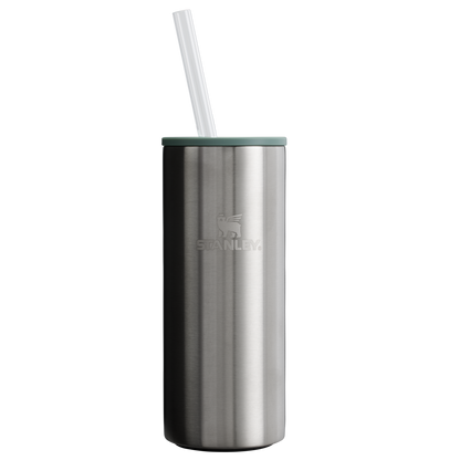 Portable Mini The Everyday Slim Can Cooler Cup D255E - Heavy-Duty Ice-Retention Food & Beverage Carrier - Stainless Steel Shale